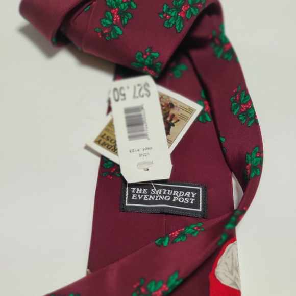 Vintage The Saturday Evening Post Christmas Tie - Picture 5 of 9